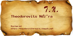 Theodorovits Nóra névjegykártya