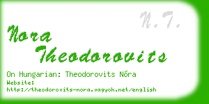 nora theodorovits business card